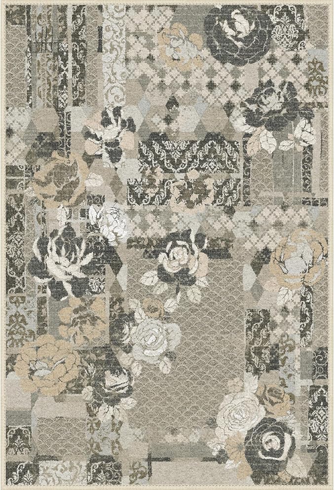 GENIMO Area Rug 2x3 Doormat, Machine Washable Low Pile Rugs, Small Floral - Image 9