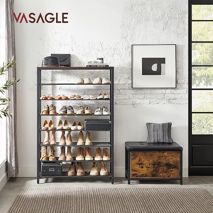 VASAGLE 8 Tier Shoe Rack, Shoe Organizer - Image 2