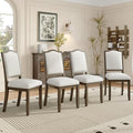 Merax Upholstered Dining Chairs Set of 4, Farmhouse Chair by Merax