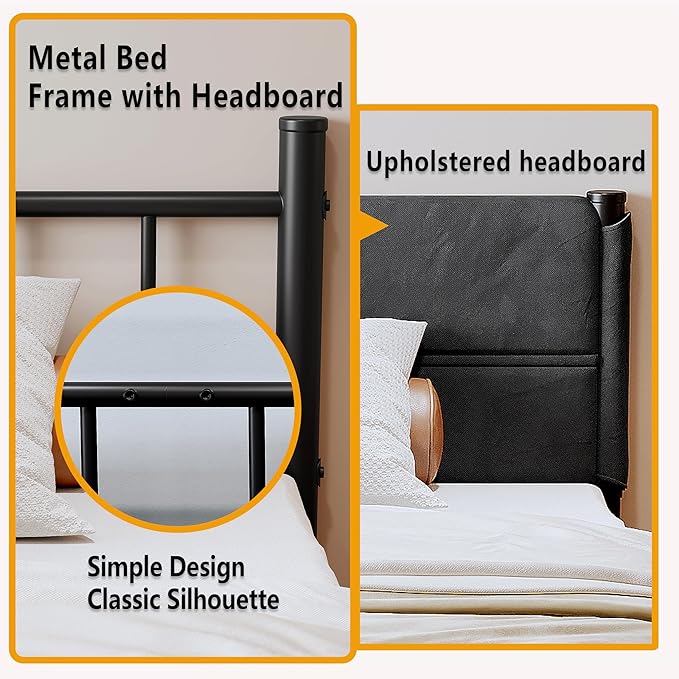 Metal Bed Frame, 14Inch Twin Size Bed Frame - Image 3
