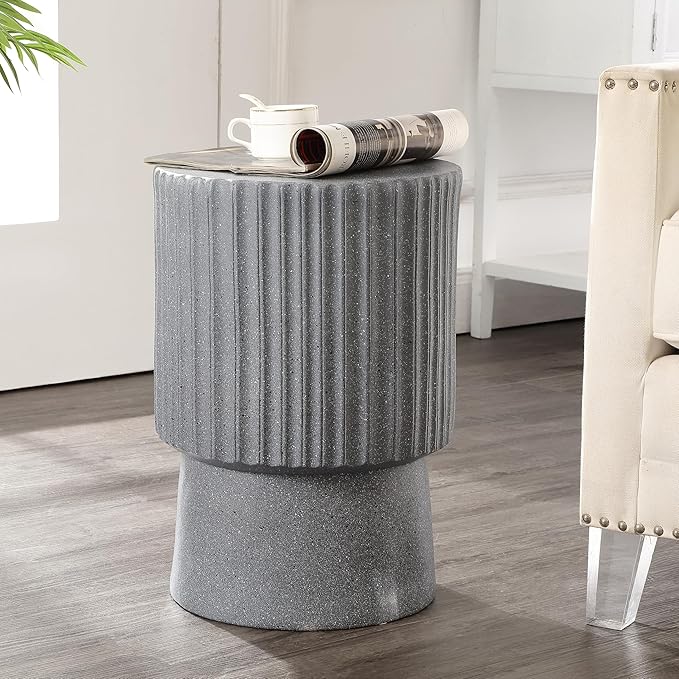 JONATHAN Y TBL1102A Louisa 19" Modern Art Deco Tambour Indoor/Outdoor Accent by JONATHANY