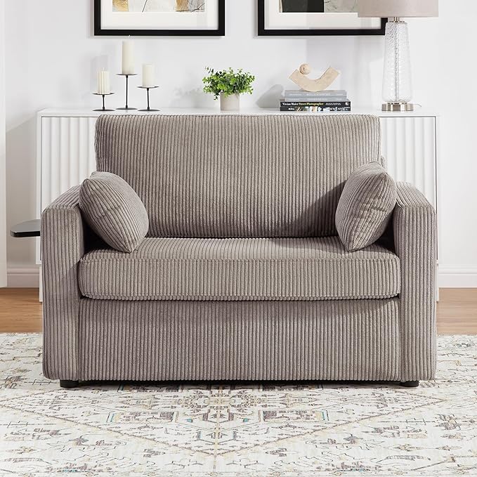 Twin Size Sofa Bed 47.2" Sleeper Sofa Loveseat Sofa - Image 3