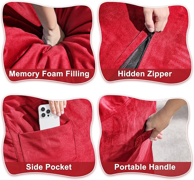 Hobestluk 6FT Bean Bag Chair Bean Bag Chairs - Image 6
