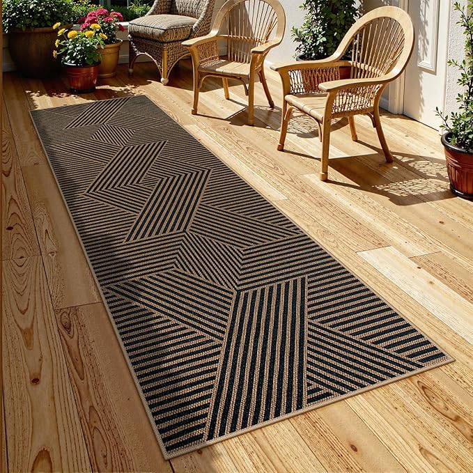 Lahome Modern Geometric Runner Rug, 2x8 Washable Rug Runners - Image 5