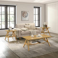 Roundhill Furniture Arona 3-Piece Coffee Table Set, Coffee Table and Two End by RoundhillFurniture