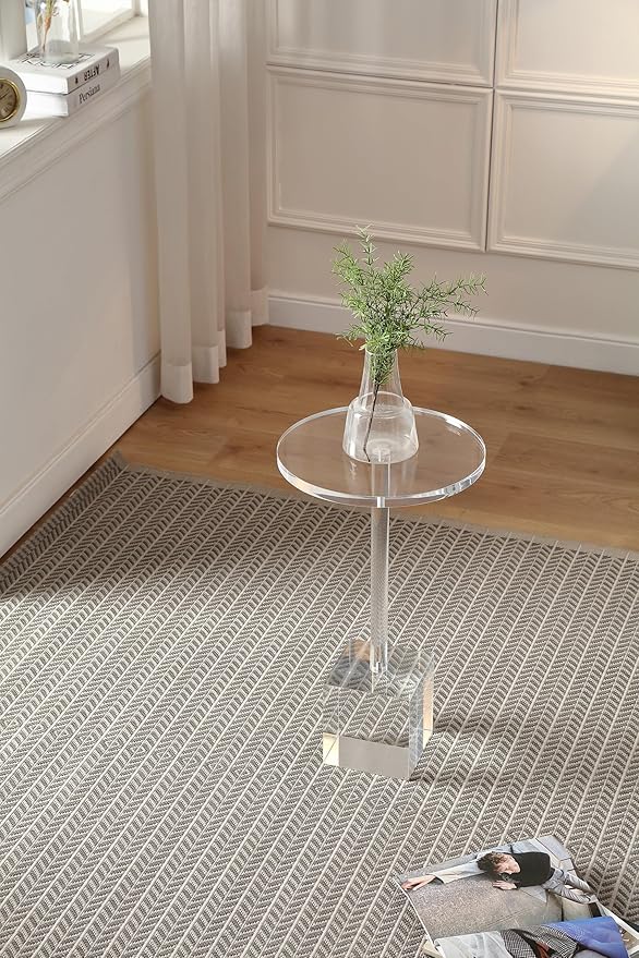 Clear Acrylic End Table, Side Table, - Image 2