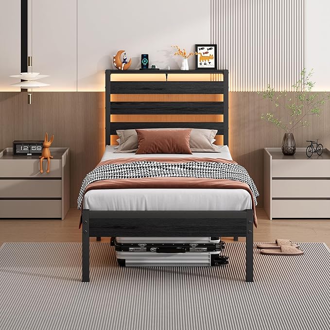 14 Inch Classic Metal Platform Bed Frame-Twin Bed Frame by CLIBFENG