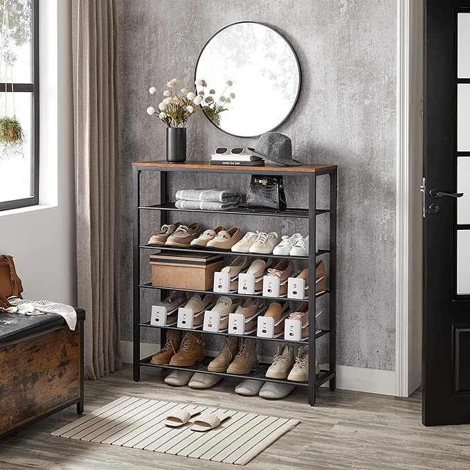 VASAGLE 6-Tier Shoe Rack, Shoe Organizer - Image 2