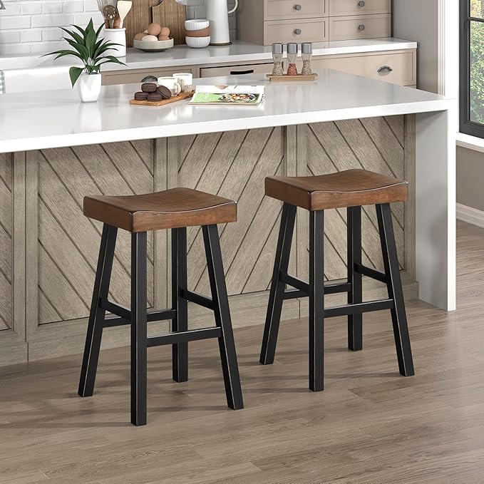Lexicon Saddle Bar Stools Set of 2 Barstools by Lexicon