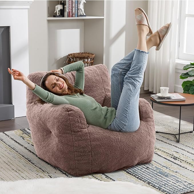 Recaceik Bean Bag Chairs, Tufted Soft Stuffed Bean Bag Chair - Image 7
