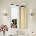TETOTE Brushed Nickel Bathroom Mirror 20 x 30 Brushed Nickel Metal Framed by TETOTE
