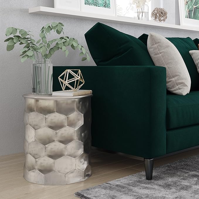 SIMPLIHOME Whitney Industrial 17 inch Wide Metal Storage Accent Side Table in - Image 2