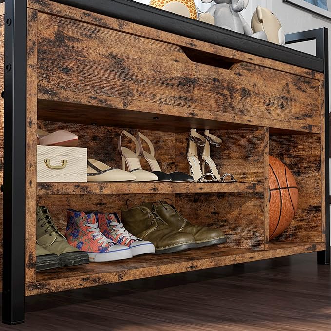 IRONCK Shoe Storage Bench, Entryway Bench - Image 5