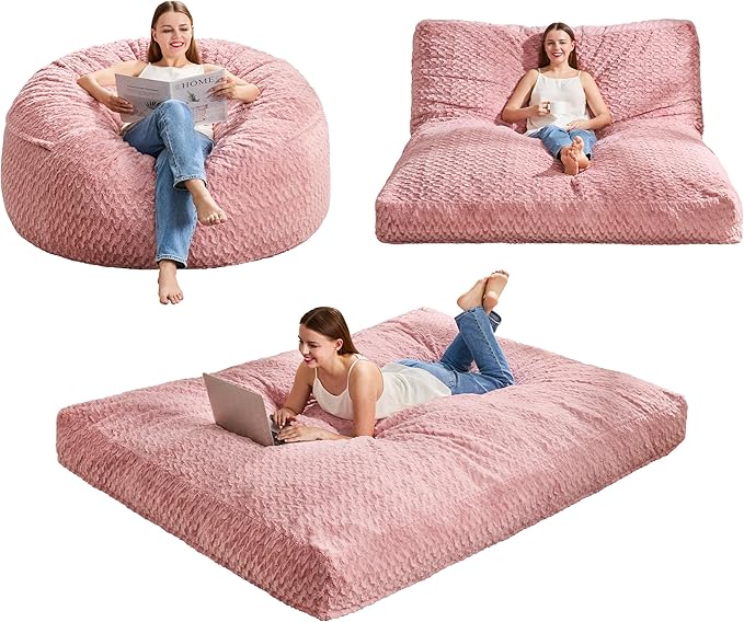 Hobestluk Bean Bag Chair Convertible Beanbag Chairs by YourHomeDeservesMore