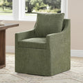Upholstered Dining Chairs with Casters Easy Assembly Side Deskchair with Rollers by Kislot