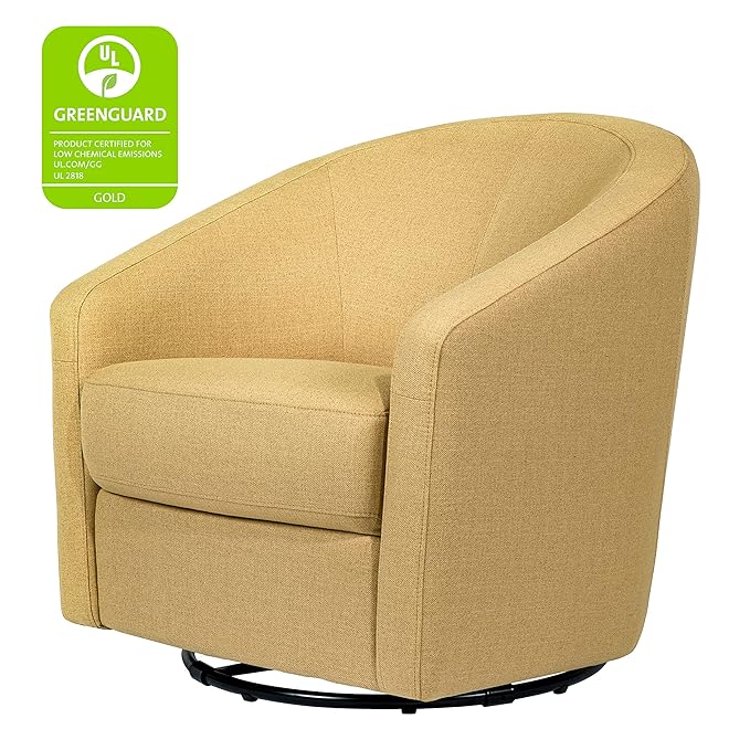 babyletto Madison Swivel Glider in Performance Dijon Eco-Twill, Water Repellent - Image 4