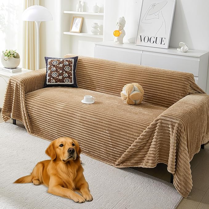 HAOMAIJIA Faux Fur Sofa Covers Couch Covers by HAOMAIJIA