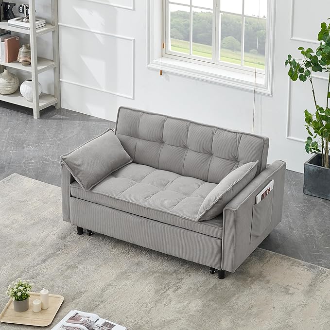 Ball & Cast Convertible Sofa Bed, Pull Out Loveseat Sleeper Sofa, Convertible - Image 4