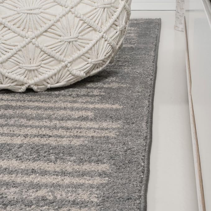 JONATHAN Y Khalil Modern Berber Stripe Gray/Cream Indoor Area Rug, Contemporary - Image 6