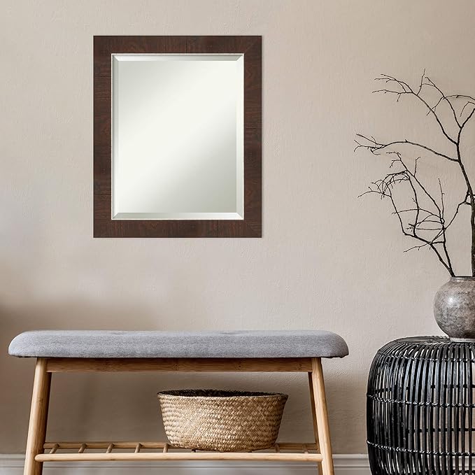 Amanti Art Brown Bathroom Mirror - Image 5