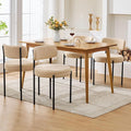 Dining Chairs Set of 4, Curved Backrest Upholstered Dining Room Chairs by Viroformo