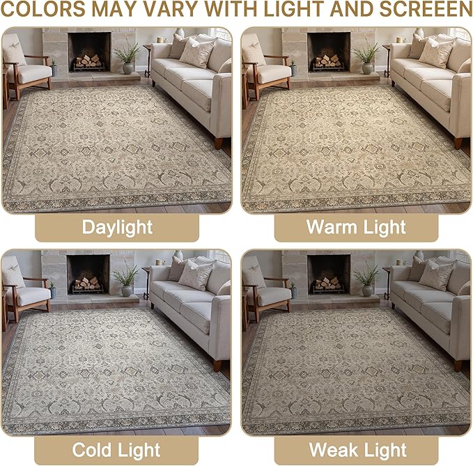 8X10 Area Rugs Machine Washable Rugs - Image 7