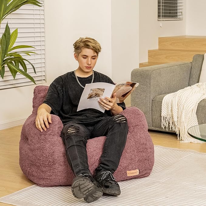 Bean Bag Chair with Filler, Bean Bag Sofa with Tufted Soft Stuffed Filling - Image 3