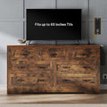 YITAHOME Rustic Brown Drawers TV Stand by YITAHOME