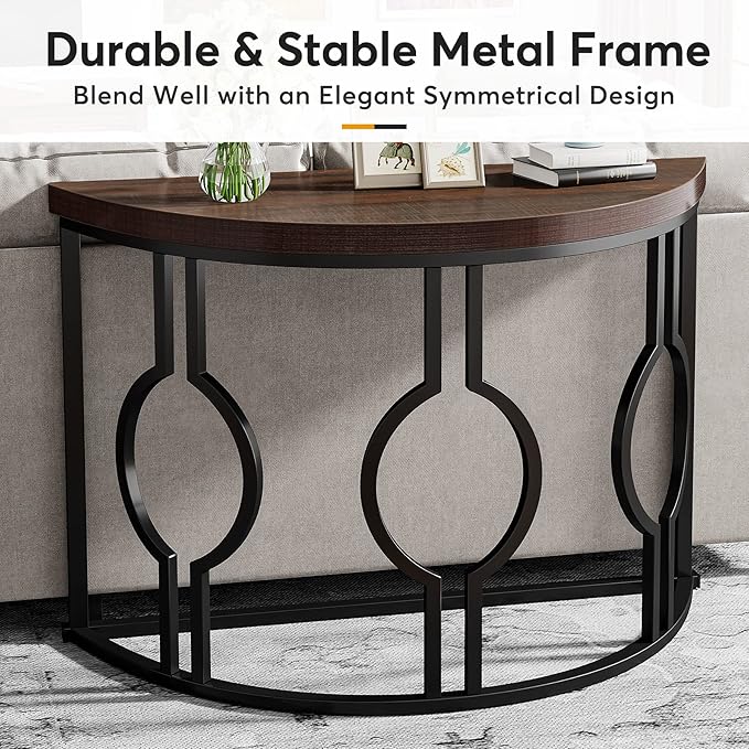 LITTLE TREE 43 Inch Half Moon Console Table - Image 7