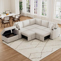 84.7" Symmetrical Convertible Sleeper Sectional Sofa Couch Bed by Unknown