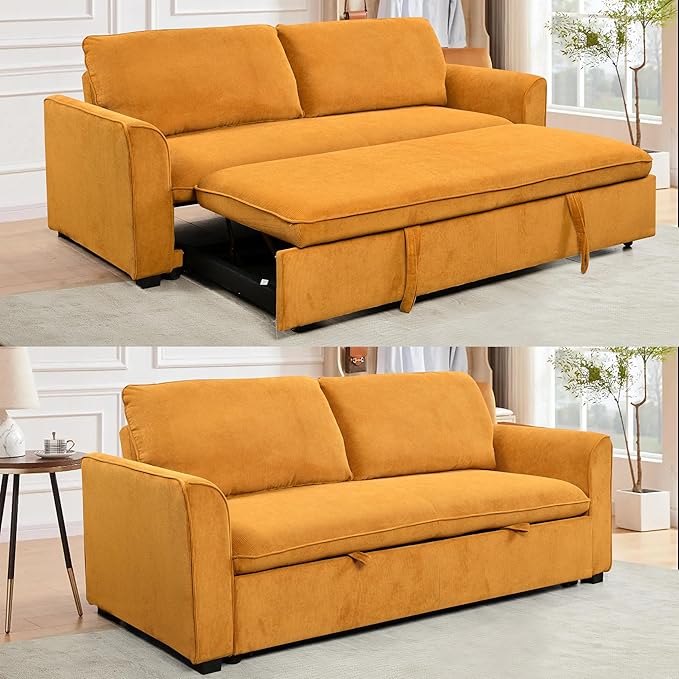 Queen Size Convertible Loveseat Sofabed 3 in 1 Convertible Sleeper Sofa Bed by Unknown