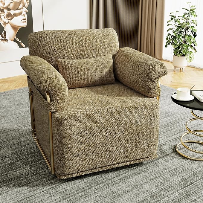 KEIKI Modern Comfy Swivel Accent Reading Chair by Unknown