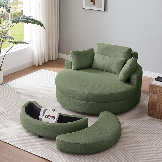 51.2'' Oversized Barrel Armchair - Image 3