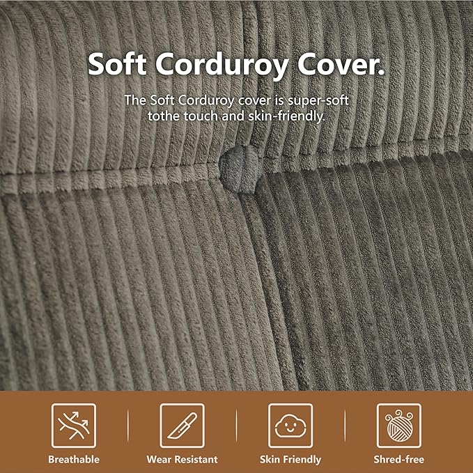 N&V CUBICUS Single Seated Foam Sofa, Armless Floor Sofa - Image 7