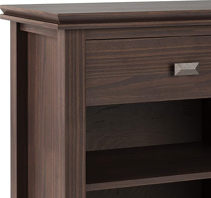 SIMPLIHOME Artisan SOLID WOOD 24 inch Wide Transitional Bedside Nightstand - Image 6