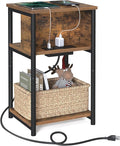 VASAGLE Side Table with Charging Station, 3-Tier End Table with USB Ports and by VASAGLEbySONGMICSHOME