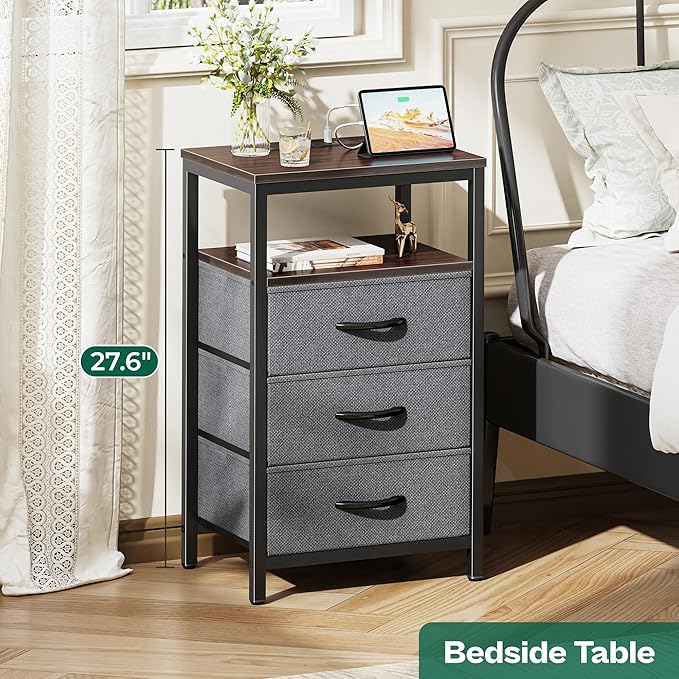 Huuger Nightstands Set of 2, 27.6 Inch End Tables - Image 5
