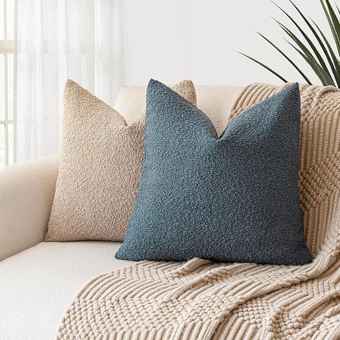 Foindtower Set of 2, Decorative Textured Boucle Throw Pillow Covers Accent - Image 5