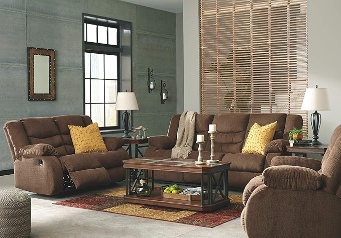 Signature Design by Ashley Tulen Upholstered Manual Pull-Tab Reclining Sofa - Image 6