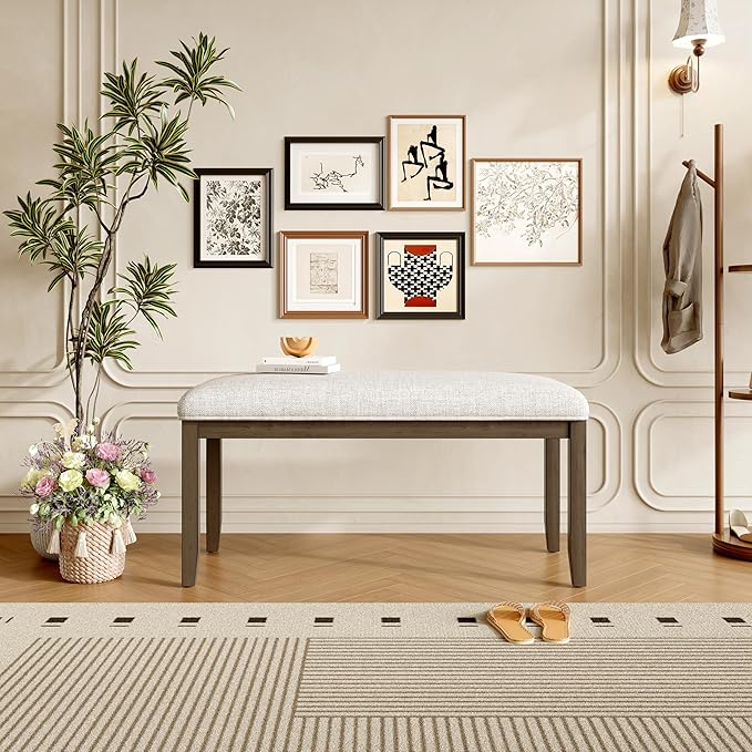 Merax Upholstered Dining Bench, - Image 3