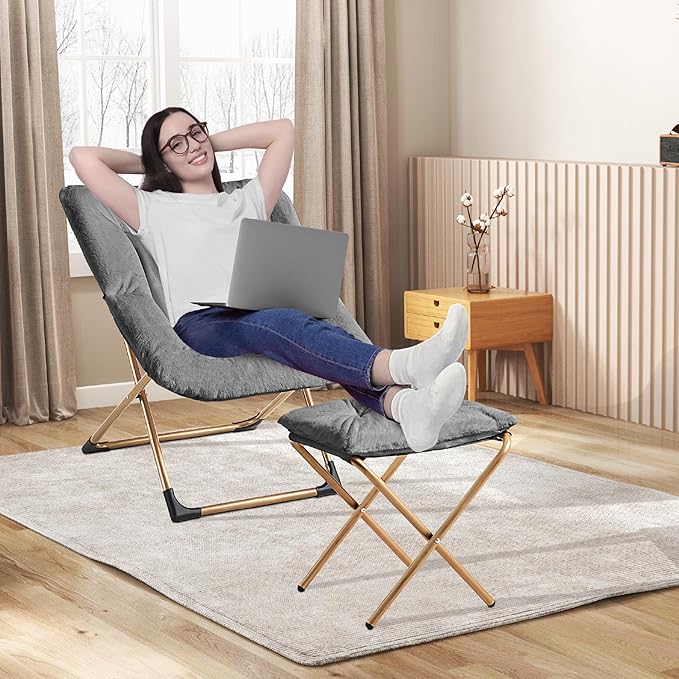 Comfy Oversized Saucer Chair - Image 2
