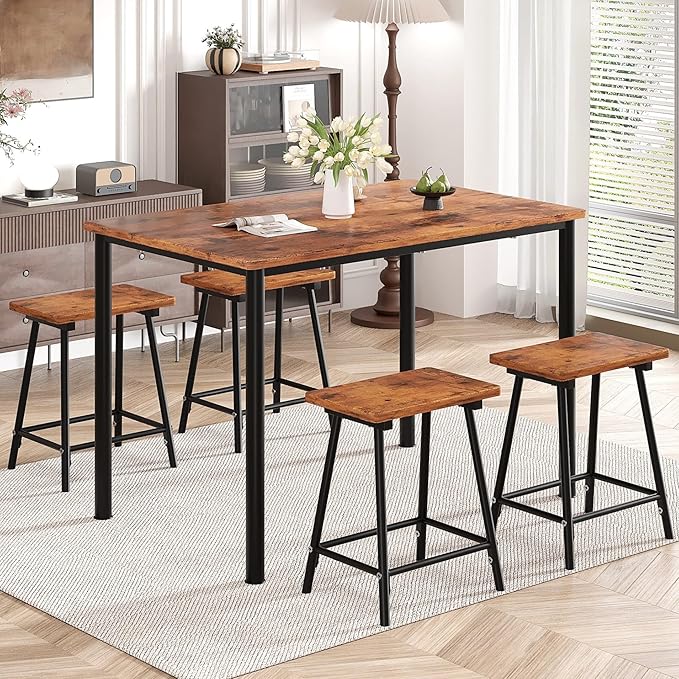 VECELO Kitchen Table and Chairs - Image 3
