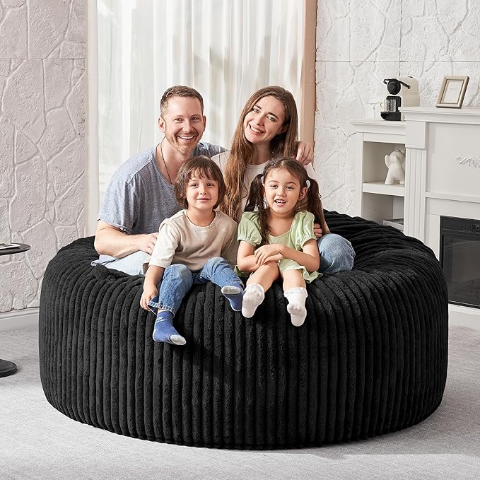 HABUTWAY 5FT Bean Bag Chair, Memory Foam Beanbag Chair - Image 5