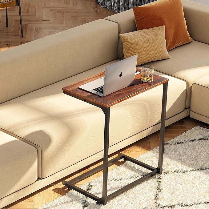 WLIVE C-Shaped End Table, Small Side Tables - Image 4
