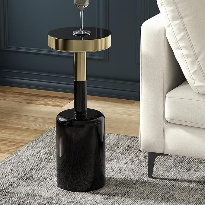 SIMPLIHOME Frannie Modern Contemporary 10 inch Wide Metal Side Table in Gold / - Image 2