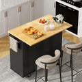 Shintenchi Kitchen Island with Folding Drop Leaf, Rolling Island Table with by Shintenchi