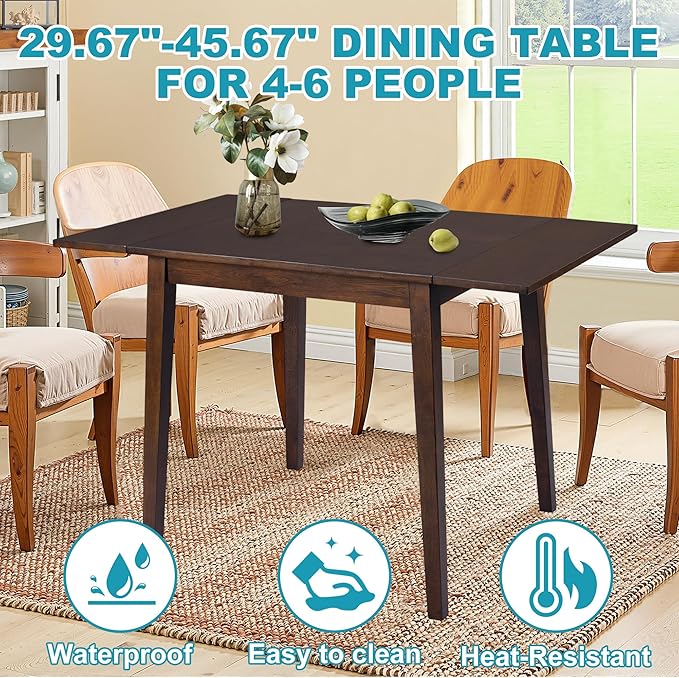 29"- 45" Extendable Dining Table - Image 5