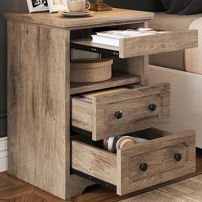 LIKIMIO Night Stand, Modern Bedside Table by LIKIMIO