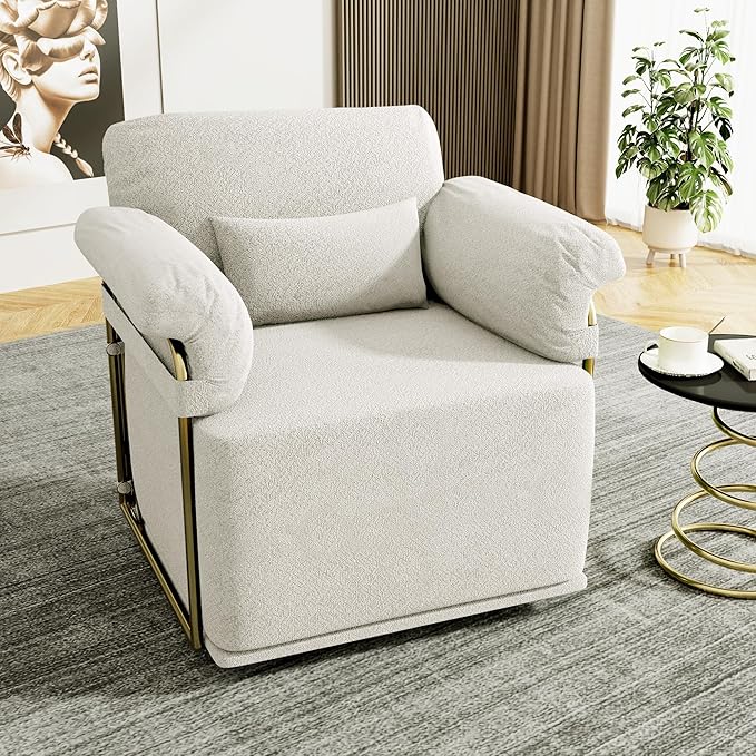 KEIKI Modern Comfy Swivel Accent Reading Chair by Unknown