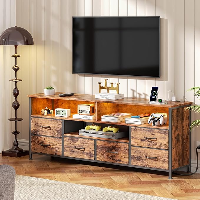 Furologee 55" LED TV Stand for Bedroom - Image 2